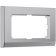 Frame for a double outlet WL04-FRAME-01-DBL, silver color
