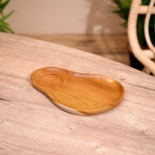 A dish for the supply of snacks and sauce, tick tree 18x1.5x25 cm