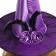 Carnival hat "Witch", with a veil, rr. 56-58, lilac color