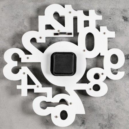 Wall clock, series: interior, "numbers", smooth move, 40 x 40 cm-2
