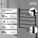 Electric towel Zein PE-05 "Victoria", 500x800 mm, 6 shift, dimmer, black