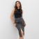 Women's skirt with Minaku: Safari color graphite, river 44