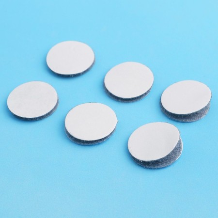 Velcro on a glue basis "Circle", set of 30 pcs., Size 1 pc. 2 × 2 cm, gray color-1