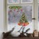Vinyl stickers on the windows "Fairy -tale spruce", reusable, 20 x 34.5 cm, New Year