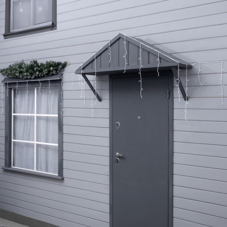Garland "fringe" 25 × 0.7 m, IP44, UMS, white thread, 450 LED, white glow, flicker, 220 V-1