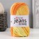 Yarn "Jeans Crazy" 55% cotton, 45% acrylic 160m/50g (8210 yellow-orange.