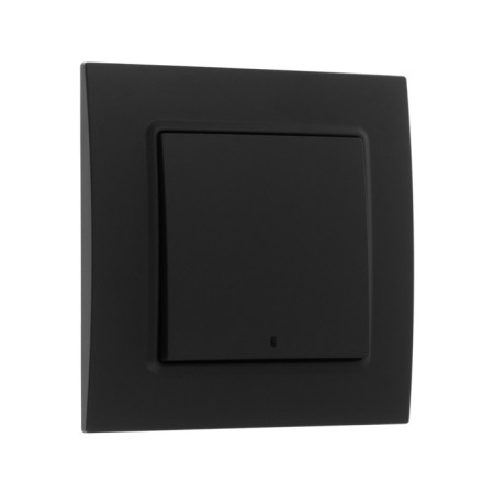 Tot Elegant switch, 10 a, 1 cl., With backlight, hidden, black-1