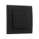 Tot Elegant switch, 10 a, 1 cl., With backlight, hidden, black
