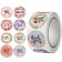 Stick paper "Flower wreath. Gratitude" d = 2.5 cm 500 pcs in a roll 3x6.5x6.5 cm
