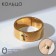 Ring "Cross" cavity, color gold, dimensionless