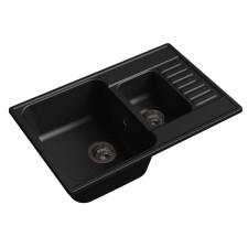 Мойка кухонная из камня Granfest ECO-21K, 740х480 мм, цвет чёрный