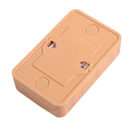 SmartBuy "Jupiter" socket, 10 A, double, outer, without grounding, light tree-1