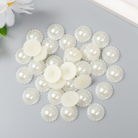 Decor for creativity "Pearl chamomile" d = 1.8 cm set 100 pcs-2