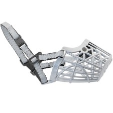 Muzzle plastic reflective No. 3, 20 cm (labrador), gray metallic