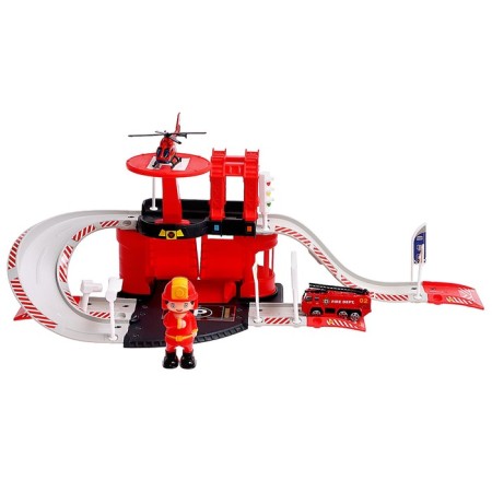 Parking "Fire Station", with a metal machine and helicopter-2