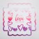 Cookie box, confectionery packaging with PVC lid, with love, 15 x 15 x 3 cm