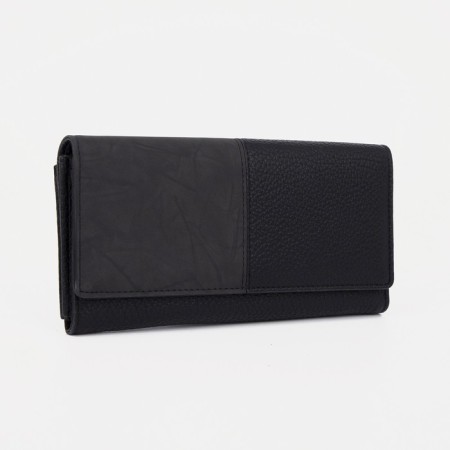 Women's wallet on magnets, black color