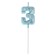 Candle in the cake on the skewer "Almaz", the number "3", blue, 4.8x2.6 cm
