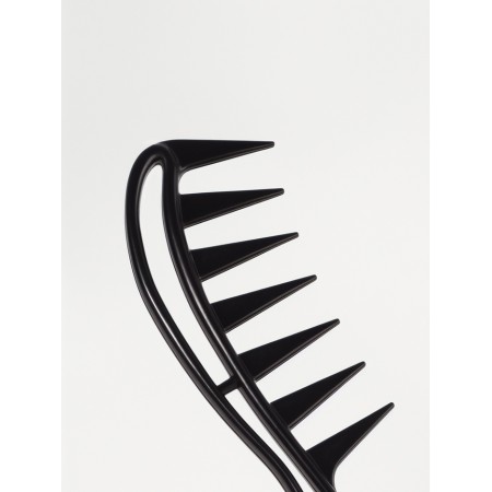 Curly hair comb 18.5*5*1cm plastic black bag QF-1