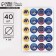 Stickers for business and gifts "Ramadan's Bright Holiday", 40 pcs, 4 x 4 cm