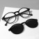 Glasses with a clipon (Clip-on) GA0414 (Color: C3 Black; Diopter: +3; Toning: Black)