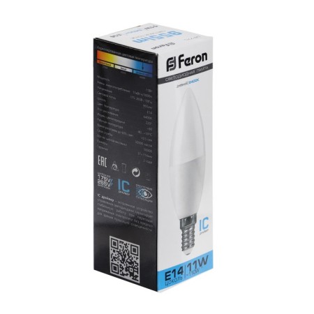 LED LED Feron (11W) 230V E14 6400K C37, LB-770-2