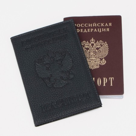 Обложка для паспорта, герб, цвет зелёный-4