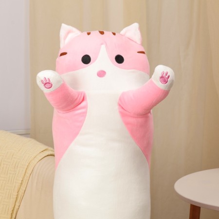 Skill of a soft toy "cat", 130 cm, pink color-2