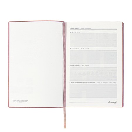 Nedtir A5 160l Escalada Diary, Soft Oblast, Tyuscum Aout, TIS F, Lyas, KR BL 70g/M2, Pink-6