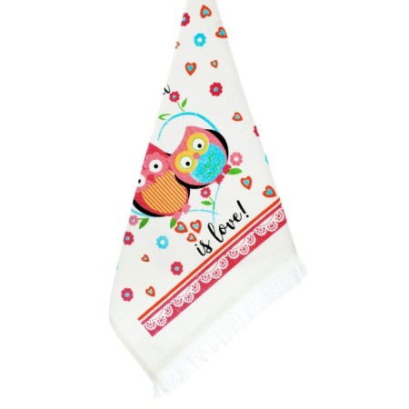 Kitchen towel Diva Afrodita Sova Pink, 360 gr, size 40x60 cm-3