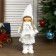Interior doll "Valya girl in a beige sweater and cap" 38x10x14 cm