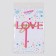 Topper "I love you", Fuchsia color
