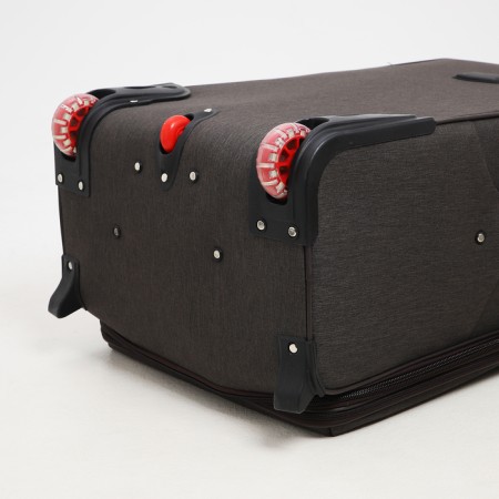 Big suitcase 28 ", a lightning department, code castle, 3 wheels, 2 outer pockets, brown color-7