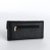 Women's wallet on the button, black color