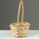 Wicker basket, D19 x 9.5 x 32cm, bamboo