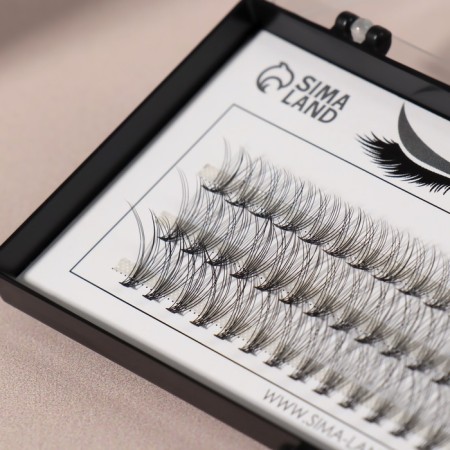 A set of overhead eyelashes "Classic", bundles, 10, 12, 14 mm, thickness 0.1 mm, bend D, 10 D-3