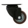 Furniture wheel Cappio d = 50, on the site, rotary, TPR coating