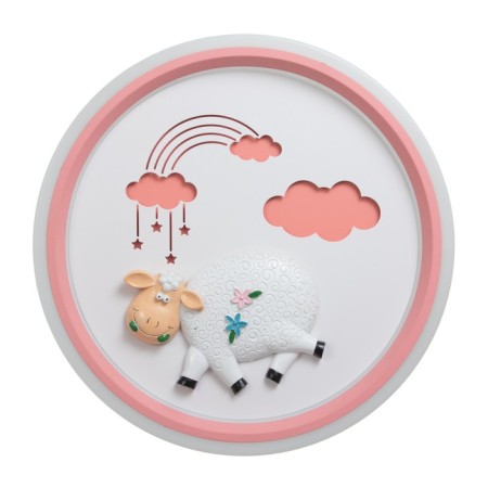 Lamp "Sheep" LED 48W 3000-6000K pink 50x50x6 cm Bayerlux
