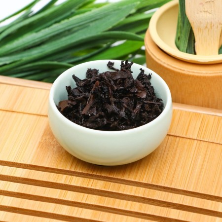 Chinese sustained tea "Shu puer gold leaf", raw, manhai, 50 g + - 5g (set 6 pcs)-3