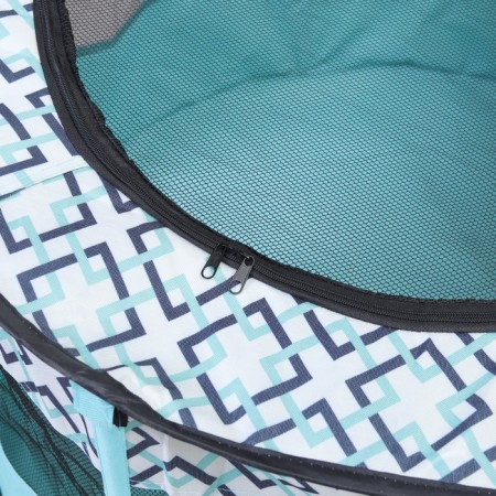 An animal aviary, a tent with a pattern, round, 90 x 55 cm, blue-7