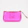 Cosmetic bag with a handle, raspberry color