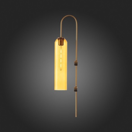 Wall lamp ST LUCE. SL1145.391.01. Callana. 1x60 watts, E27, 10x78 cm, brass color-4