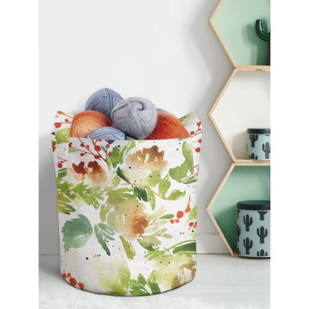Textile bag "Watercolor New Year", for storing things and toys, size 30x30 cm, 18.9 liters