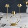 Climber "Trio" Metal for 3 candles, 17x18 cm, gold