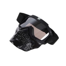 Mask glasses for motor vehicles, collapsible, chrome visor, black color