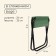 Tourist chair maclay, folding, p. 22x20x25 cm, green color
