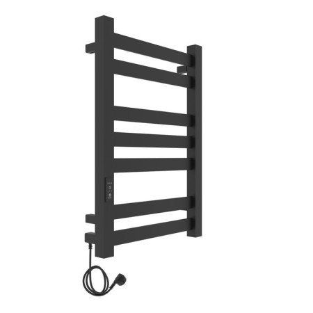 Two -heated towel rail Laris Hephaestus ChKCh, 500x800 mm, 7 crossbars, left, black-10