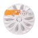 Wheel caps 16 "Voltek", white gloss, chrome ring, set 2 pcs, AWCC-16-34