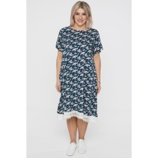 Women's dress, size 64, dark blue color