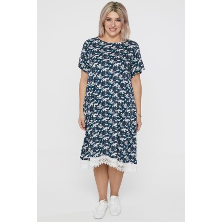 Women's dress, size 64, dark blue color